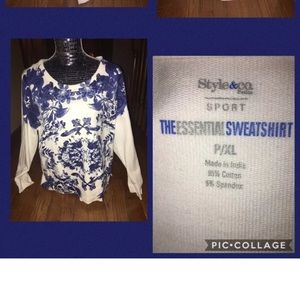 NWOT STYLE & CO Sport Petite Sweatshirt Size PM